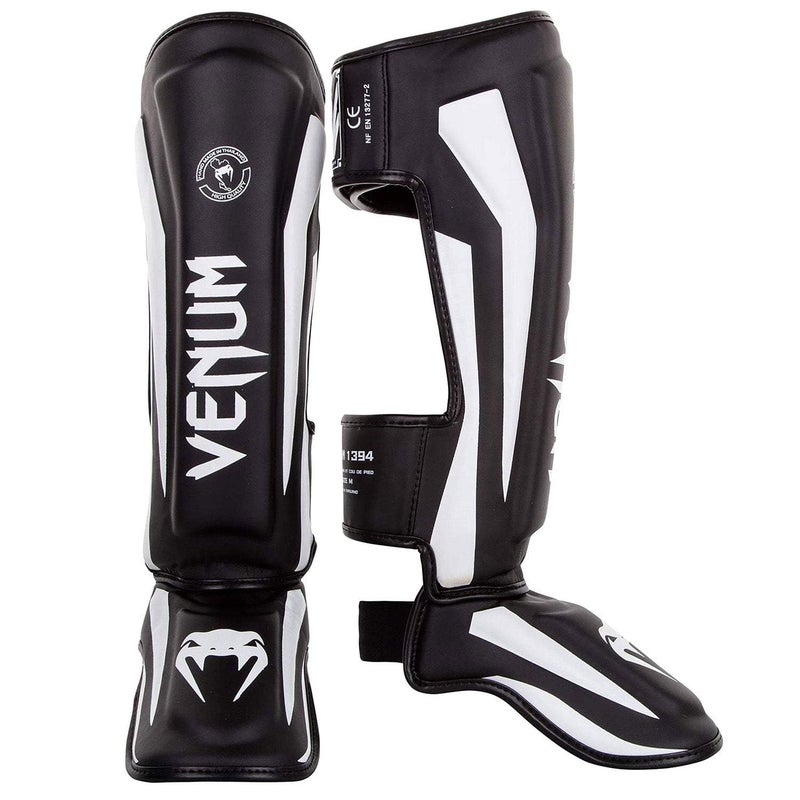 Venum Elite Standup Shin Guards-White/White - M - Image 4