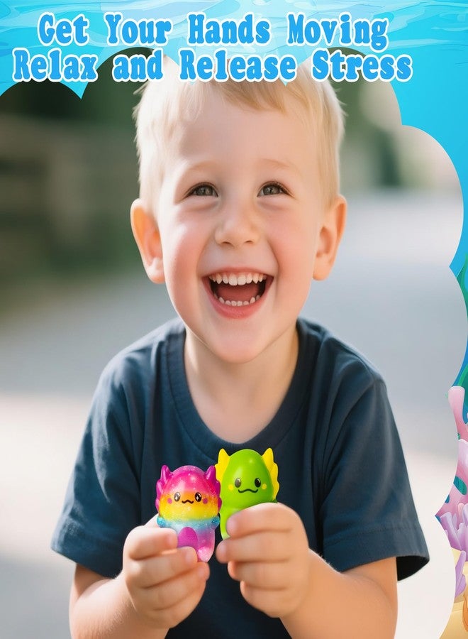 CY2SIDE 12 Pack Axolotl Squeeze Toys Party Favor Gift Set, Included Random Slow Rising Squishy Toys 4-in-1 Ballpoint Pen Cute Stickers and Organza Bag, Axolotl Party Goodie Bag Fillers for Kids Reward - Image 4