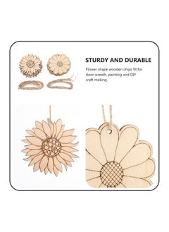 EXCEART 20Pcs Sunflower Wooden Cutouts Unfinished Sunflower Wooden Embellishments Sunflower Wood Slices Wooden Paint Crafts For Kids Painting Wedding Home Decor  - Image 3