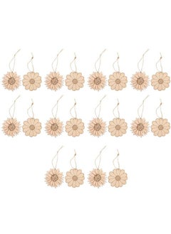 EXCEART 20Pcs Sunflower Wooden Cutouts Unfinished Sunflower Wooden Embellishments Sunflower Wood Slices Wooden Paint Crafts For Kids Painting Wedding Home Decor  - Image 1