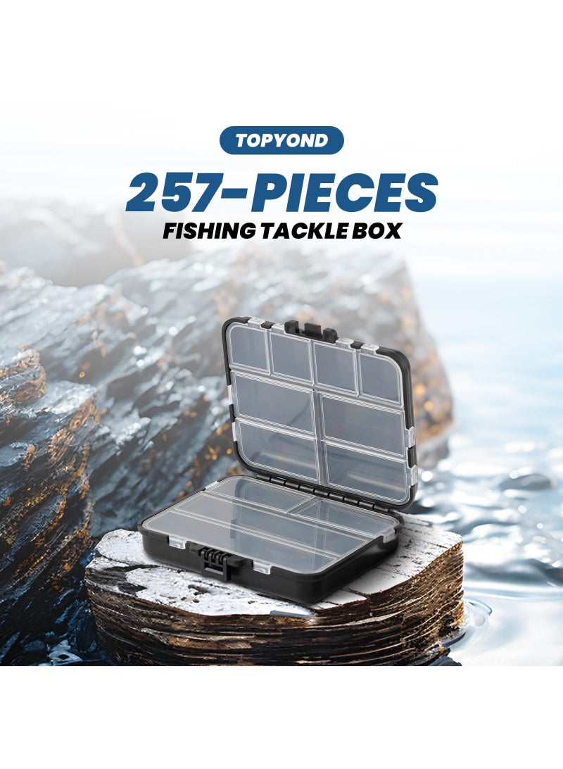 Arabest 257PCS Terminal Tackle Kits Portable Fishing Accessories Kit with Tackle Box Corrosion Resistance Anti Winding Fishing Hook Kit for Outdoor - Image 2