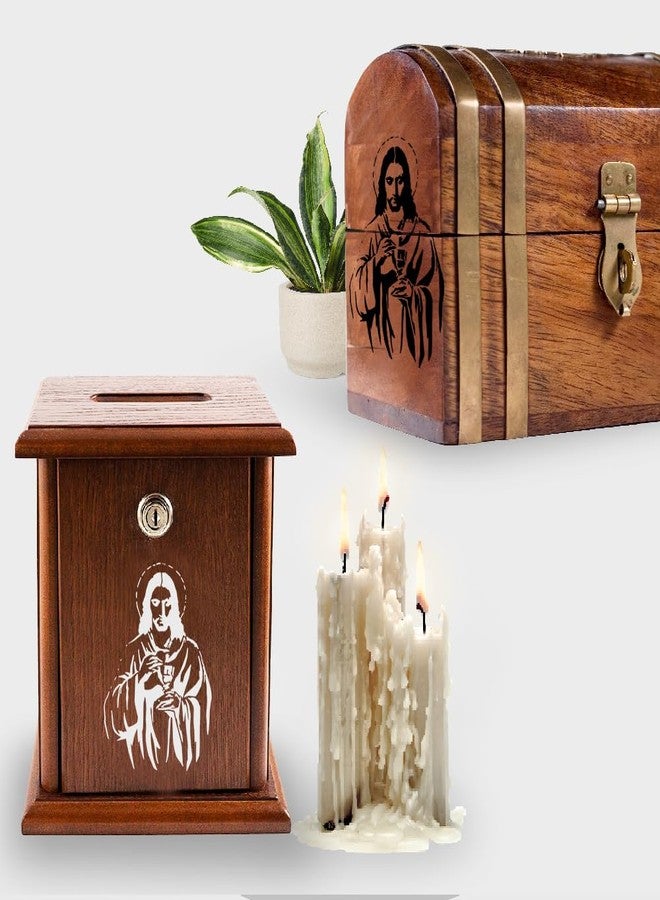 Lionx Jesus Holding Chalice Stencil 8.5 x 11 Inch Reusable Mylar Plastic Template for Painting, Religious Wall Art, Wood Signs, Glass, Scrapbooking and DIY Crafts - Image 4