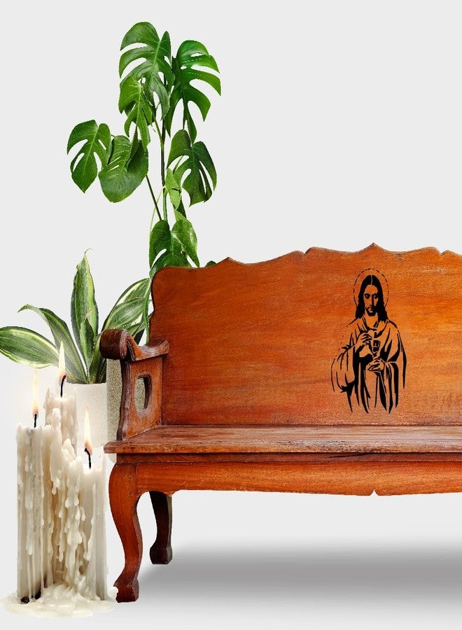 Lionx Jesus Holding Chalice Stencil 8.5 x 11 Inch Reusable Mylar Plastic Template for Painting, Religious Wall Art, Wood Signs, Glass, Scrapbooking and DIY Crafts - Image 3