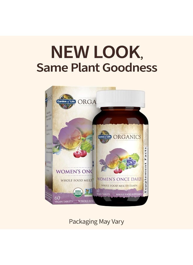 Garden of Life - Garden of Life Multivitamin for Women - mykind Organics Women's Once Daily Multi - 60 Tablets, Whole Food Multi with Iron, Biotin, Vegan Organic Vitamin for Women's Health, Energy Hair Skin and Nails - Image 1