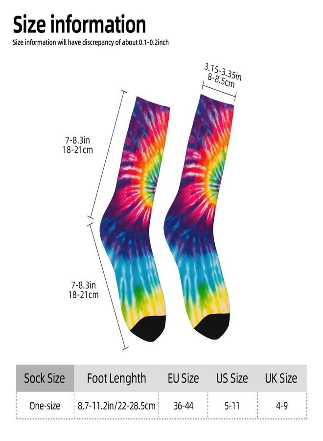Poream Tie Dye Funny Socks Novelty Crew Socks For Men Women,Athletic Sport Casual Socks - Image 4