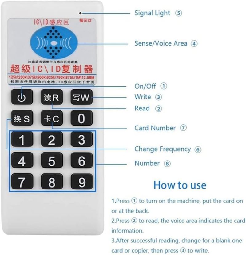 RFID Reader: Multicolor - Automatic Frequency Detection NFC Writer with Audio Feedback, 125Khz to 13.56Mhz Compatibility for Smart Card Management - Image 5