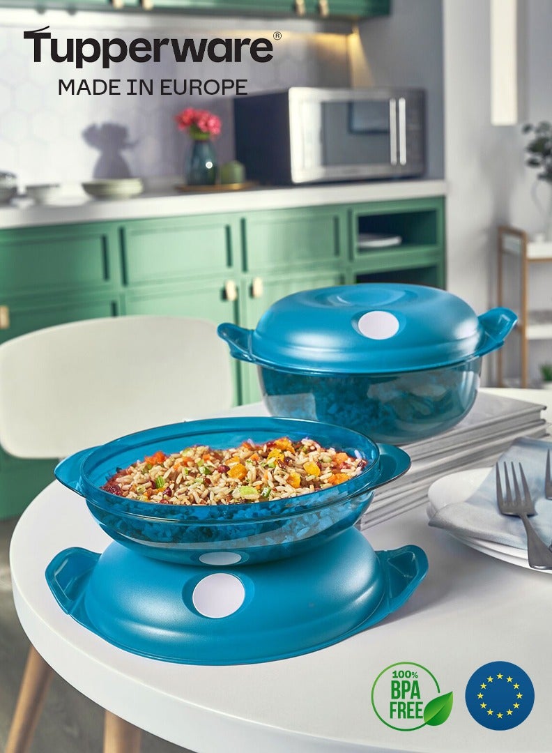 توبروير علبة تسخين  ميكرويف لحفظ طعام من تابروير 1.5لتر - أزرق - Image 3