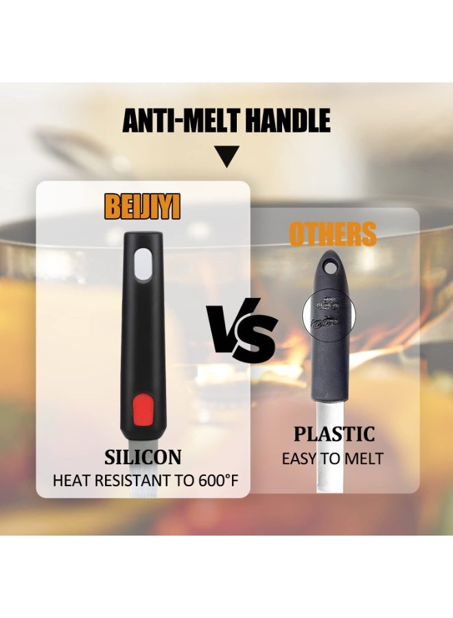 هومستر مجموعة ملعقة سيليكون 3 قطع، ملعقة طهي مقاومة للحرارة 315.6 درجة فهرنهايت من بي جي يي، مناسبة للأواني غير اللاصقة، أدوات المطبخ المرنة الكبيرة، مجموعة ملعقة مطاطية خالية من مادة BPA، مناسبة للبيض، الفطائر، السمك، البرغر. - Image 5