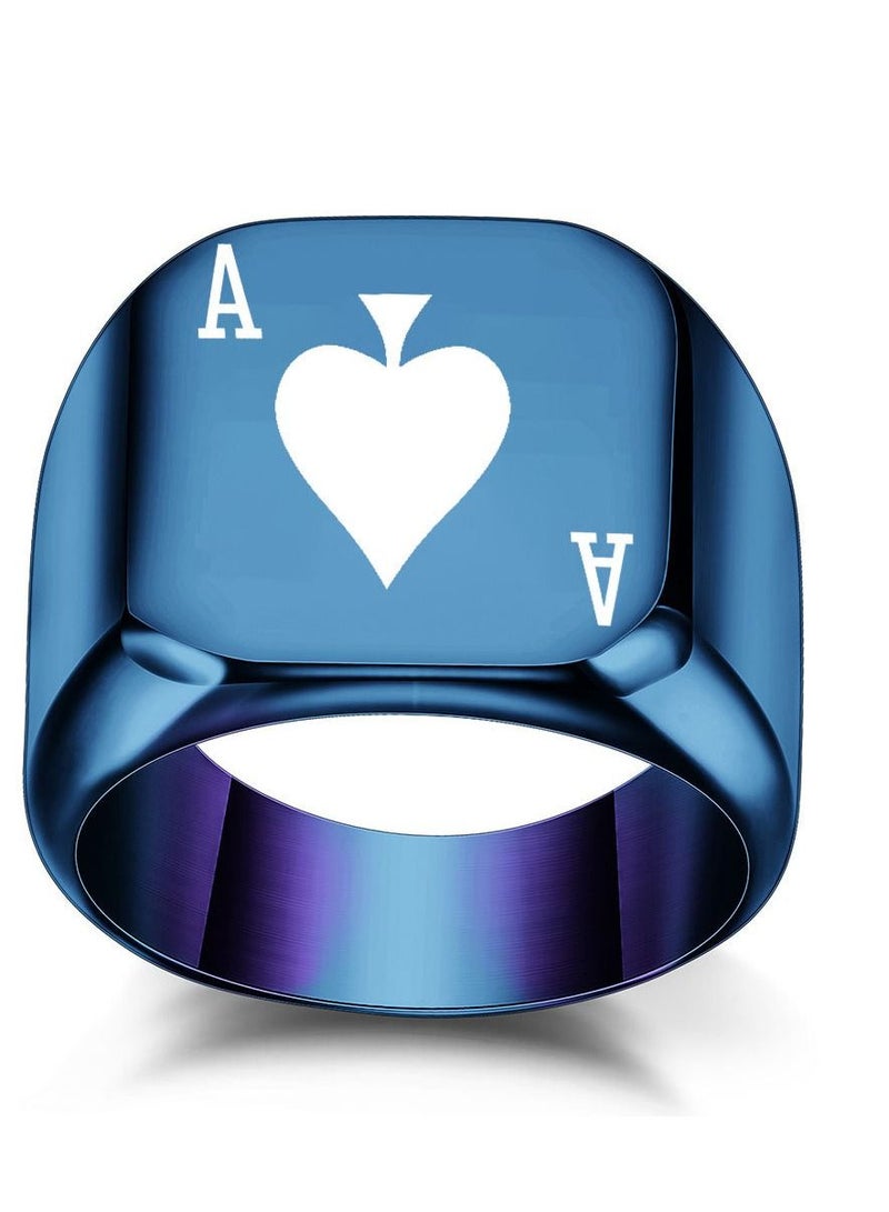 Stainless Steel Solid Polished Signet Ring