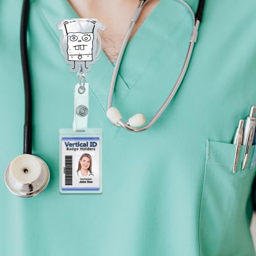 963RW Funny Badge Reel Hospital ID Retractable Holder with Acrylic Clip, Cute Nurse Accessory for RN, MD, Critical Care, ICU, Healthcare - Image 3