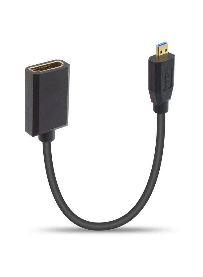 Duttek 8K Short Micro Hdmi To Hdmi Extension Cable 48Gbps Extreme Thin Hdmi Female To Micro Hdmi Male Cable Support Dynamic Hdr For Gopro Digital Camera Ect. 1Ft 30Cm  - Image 1