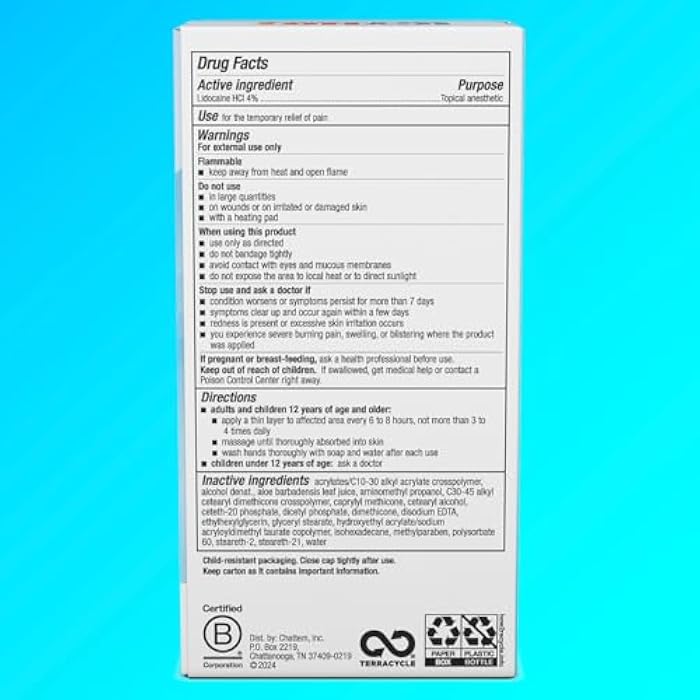 Icy Hot Lidocaine Pain Relief No-Mess Roll-On Applicator, Numb Aggravated Nerves with Max Strength Lidocaine 4%, Pain Relief for Minor Pain, Backaches, Sprains and Strains, 2.5 oz - Image 2