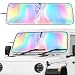 DaisyInner Windshield Sun Shade Compatible with Jeep Jk Jku Jl Jlu 19972025 and Compatible with Gladiator Jt 20202025 Foldable Windshield Sun Visor Blocks UV RaysLaser165 X 525 - Image 2
