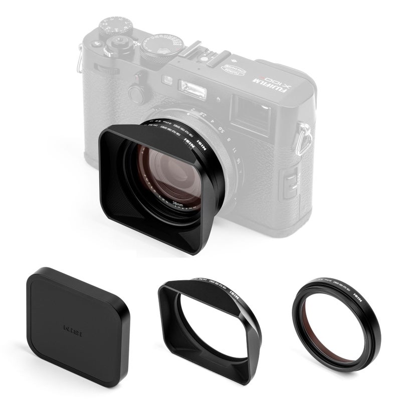 NiSi Black Adapter Hood Kit for Fujifilm X100 Series Lens Protection for Fuji X100 Cameras X100 X100S X100F X100T X100V X100VI Durable Design Nano Coating and Enhanced UV Filter Features - Image 2