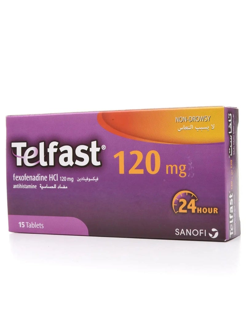 TELFAST Non-Drowsy Allergy Relief Tablets 120mg