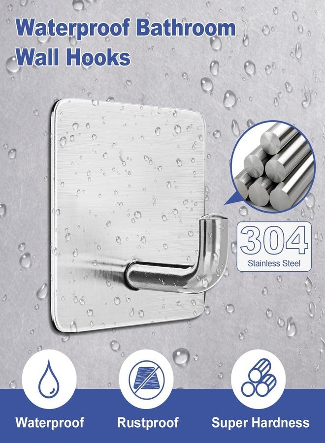 Budding Joy Diniva Adhesive Heavy Aluminum Hooks, Silver - Image 5