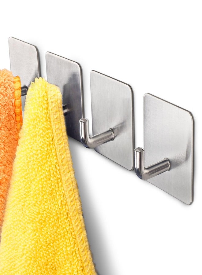 Budding Joy Diniva Adhesive Heavy Aluminum Hooks, Silver - Image 1