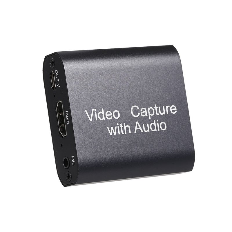 بطاقة التقاط الفيديو عالية الدقة مع الصوت بطاقة التقاط من HD إلى USB2.0 مدخلات 4K ومخرجات 1080P تدعم بث الفيديو المباشر للالعاب بلون أسود - Image 1