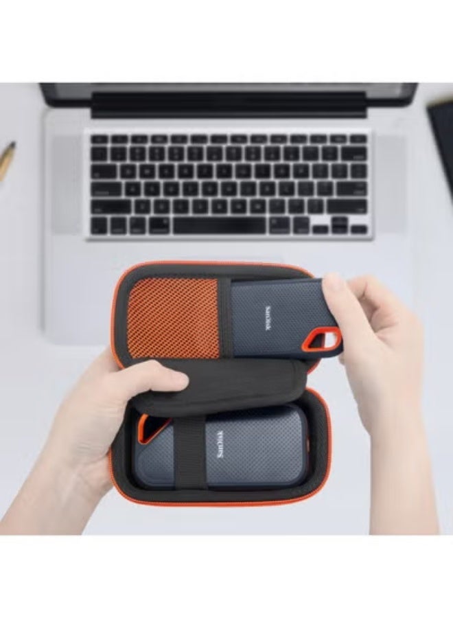 حافظة صلبة لجهاز SanDisk Extreme Pro/SanDisk Extreme المحمول الخارجي SSD سعة 500 جيجابايت و1 تيرابايت و2 تيرابايت، وحقيبة سفر وغطاء واقٍ وحقيبة تخزين - Image 5