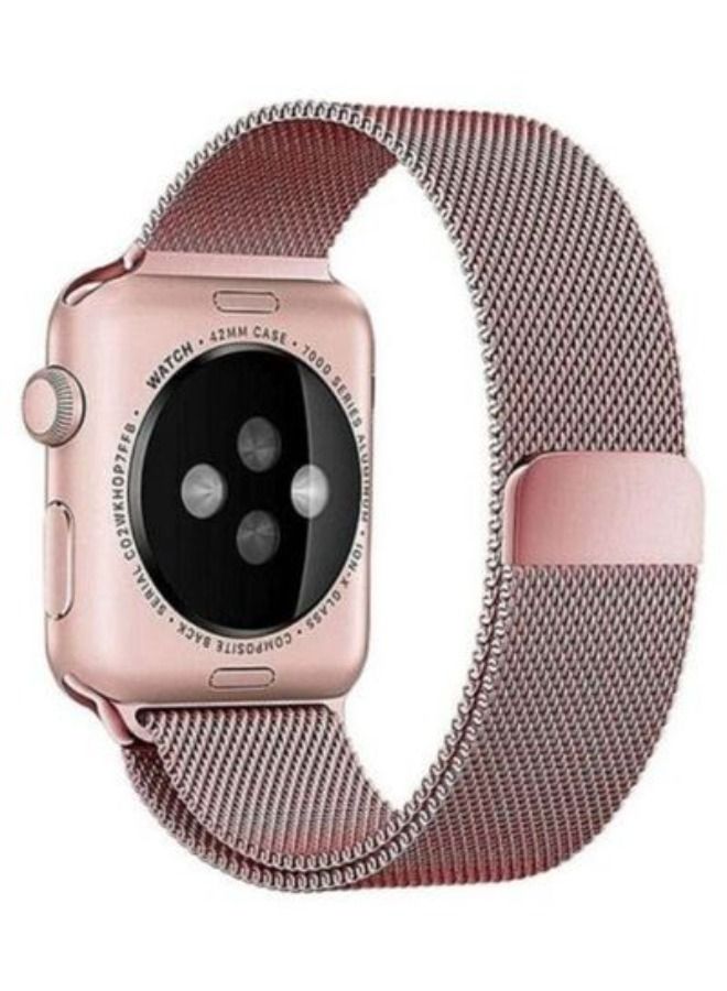 Replacement Watchband For Apple Watch Series 7 41mm / 6 / SE / 5 / 4 40mm / 3 / 2 / 1 38mm Rose Gold - Image 1