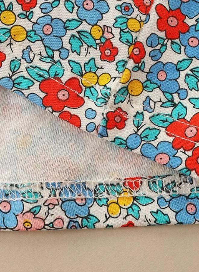 YUNIQEE Multicolour A-Line Crew Neck Printed Dress
