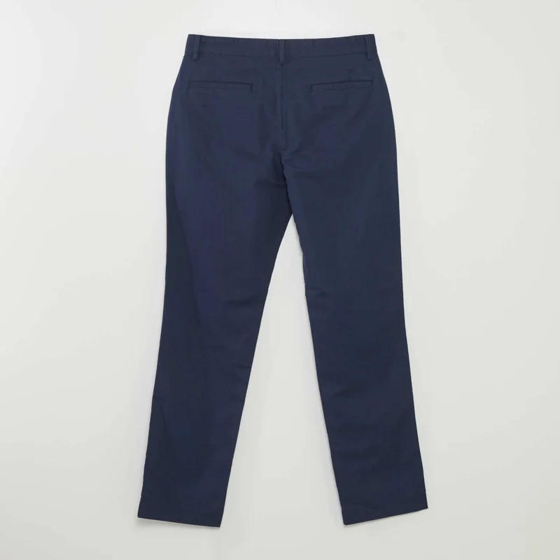 Kiabi Straight-Leg Chinos Black