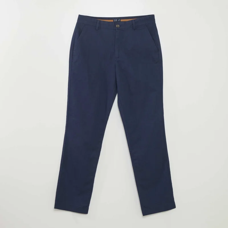 Kiabi Straight-Leg Chinos Black