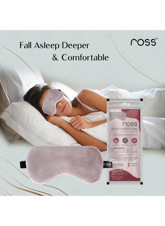 Ross Breathable Fabric Sleep Eye Mask - Ultra-Soft, Smooth & Cozy with Adjustable Strap for Ultimate Comfort, Light Blocking & Deep Sleep - Perfect for Travel, Meditation, Naps, Relaxation & Stress Relief - Grey - Image 3