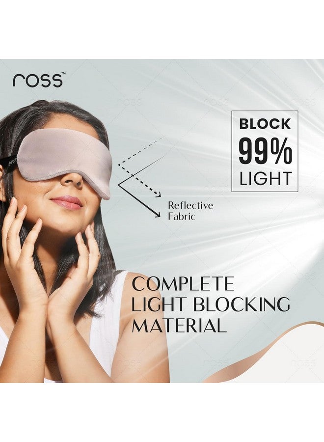 Ross Breathable Fabric Sleep Eye Mask - Ultra-Soft, Smooth & Cozy with Adjustable Strap for Ultimate Comfort, Light Blocking & Deep Sleep - Perfect for Travel, Meditation, Naps, Relaxation & Stress Relief - Grey - Image 4