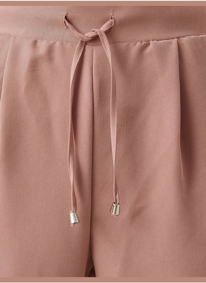 KOTON Drawstring Carrot Trousers Modal Rich