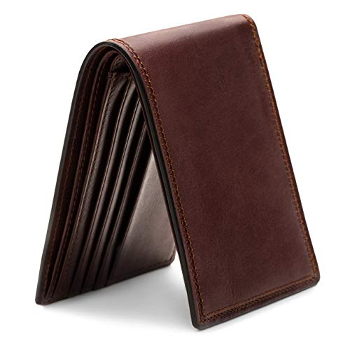 Bosca Men’s Wallet, Dolce Leather Executive I.D. Wallet, Dark Brown - Image 2