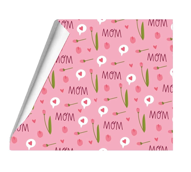 wrapping paper for mother's day(D),1 sheet, size (50 x 70).