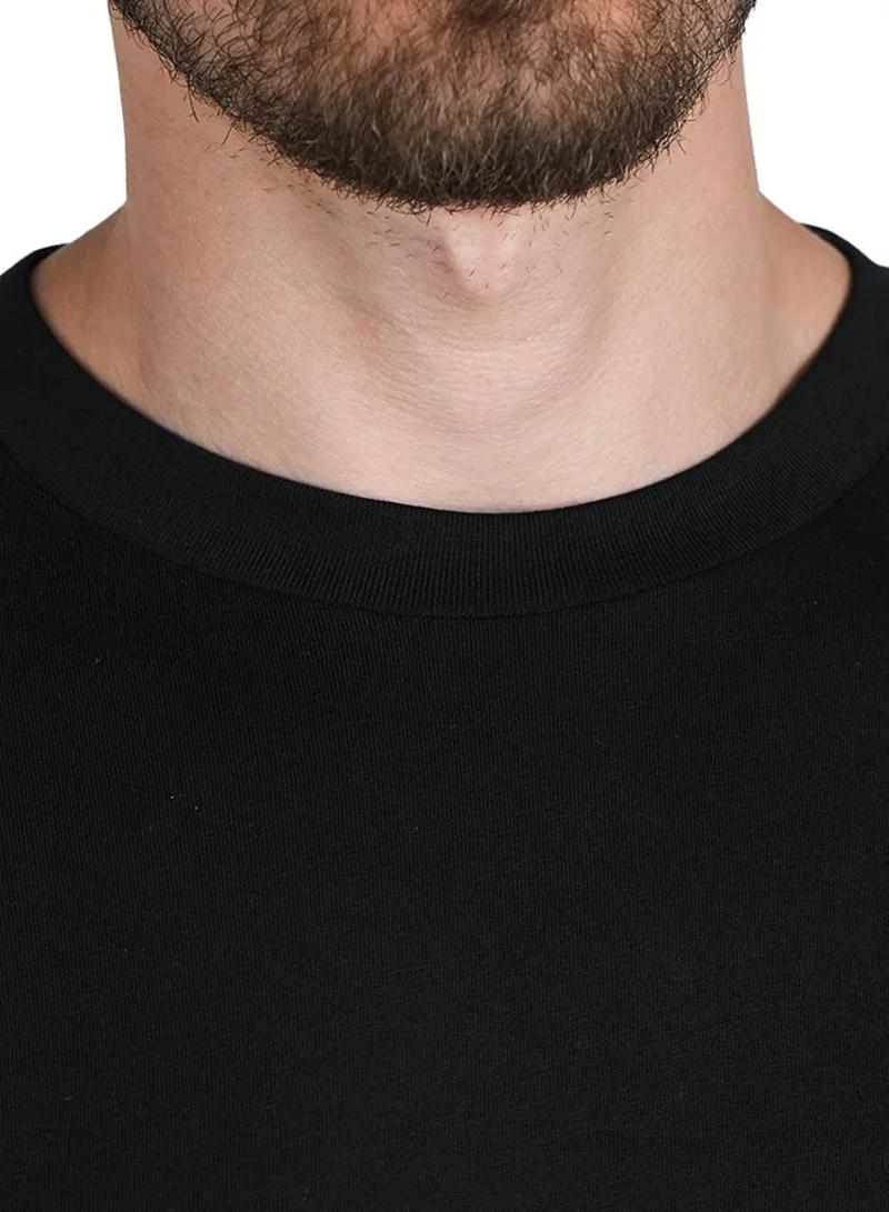 GIORDANO  Men's Cotton Signature Print Slim Fit Tee for Men | Best Price UAE