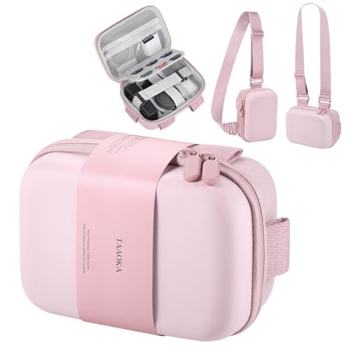 TAAOKA Digital Camera Case Waterproof Protective Small Camera Bag with 2 Carrying Ways Lightweight camera sling bag for PowerShot ELPH 180190 Sony DSCW800DSCW830 Pink - Image 1