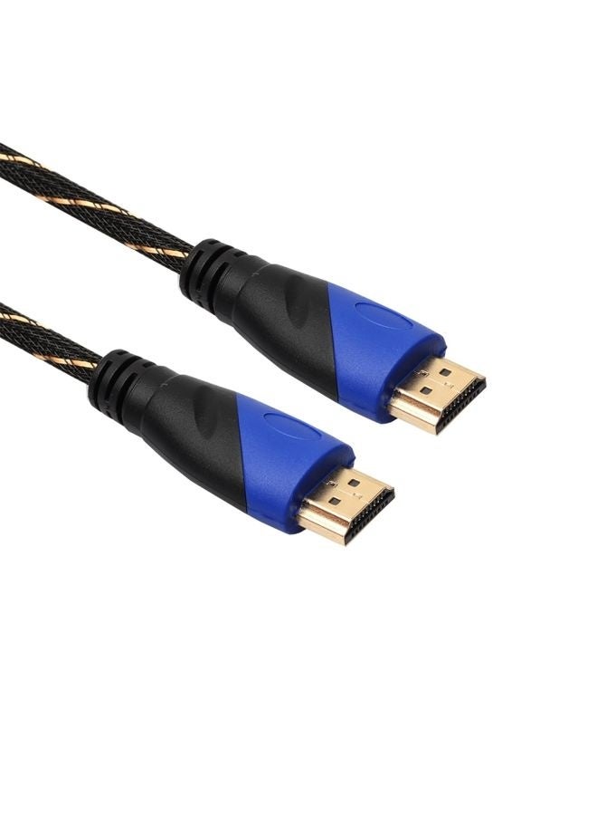 3m HDMI 1.4 Version 1080P Woven Net Line Blue Black Head HDMI Male to HDMI Male Audio Video Connector Adapter Cable with 2 Bending HDMI Adapter Set - Image 3