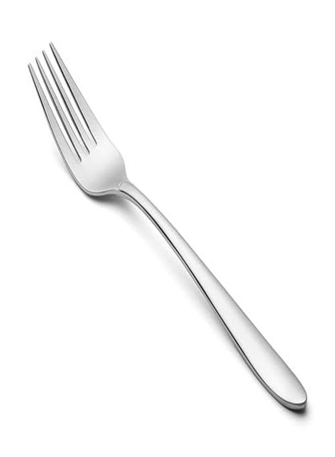 FIKKANI Cake Forks|Stainless Steel Forks Set| Dishwasher Safe|Starter Dessert and Dinner for Home Kitchen & Restaurant|Silver (4) - Image 1