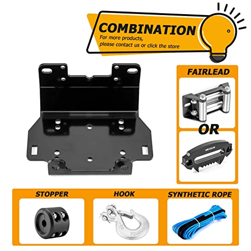 WeiSen Winch Mount Plate Bracket Compatible with Yamaha Grizzly 700 Kodiak 700 2016-2025 - Image 5