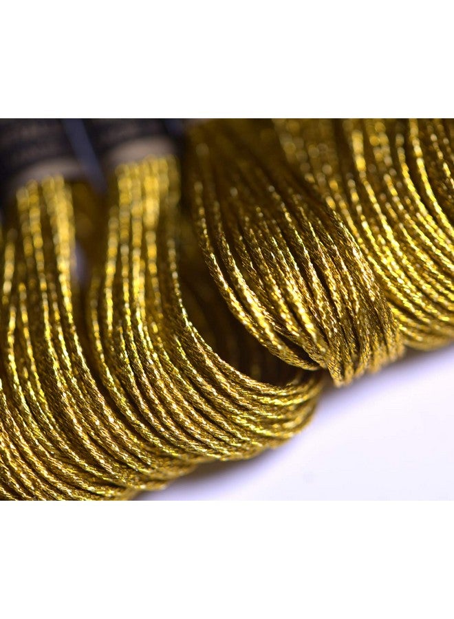 LE PAON 24 Skeins Metallic Embroidery Thread -Cross Stitch Threads - Friendship Bracelets string - Crafts Floss Gold and Sliver  - Image 4