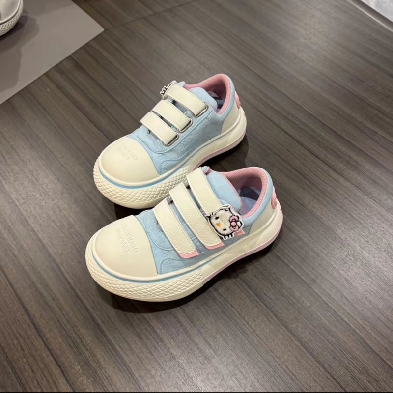 Hello Kitty Mickey Black Big-Toe Shoes Thick-Soled Heightening Denim Canvas Shoes Couple Casual Shoes Co-Branded Men'S Shoes - Image 5