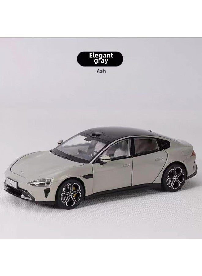 Xiaomi Su7 Car Model Simulation Alloy Car Model Car 1:24 Sports Car Collection Ornaments Back To Force Toy Ultra-Color:Elegant Gray  - Image 1
