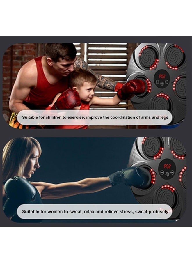 Smart Electronic Music Boxing Machine with Gloves, Electronic BT Intelligent Boxing Target, Wall Mount Boxing Trainer Pad, for Home Indoor Gym, (Blue) - Image 5