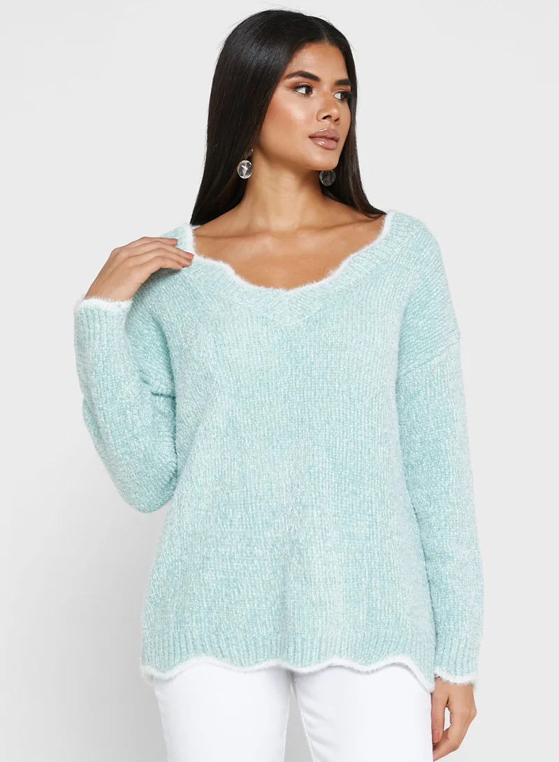 ELLA Piped Sweater
