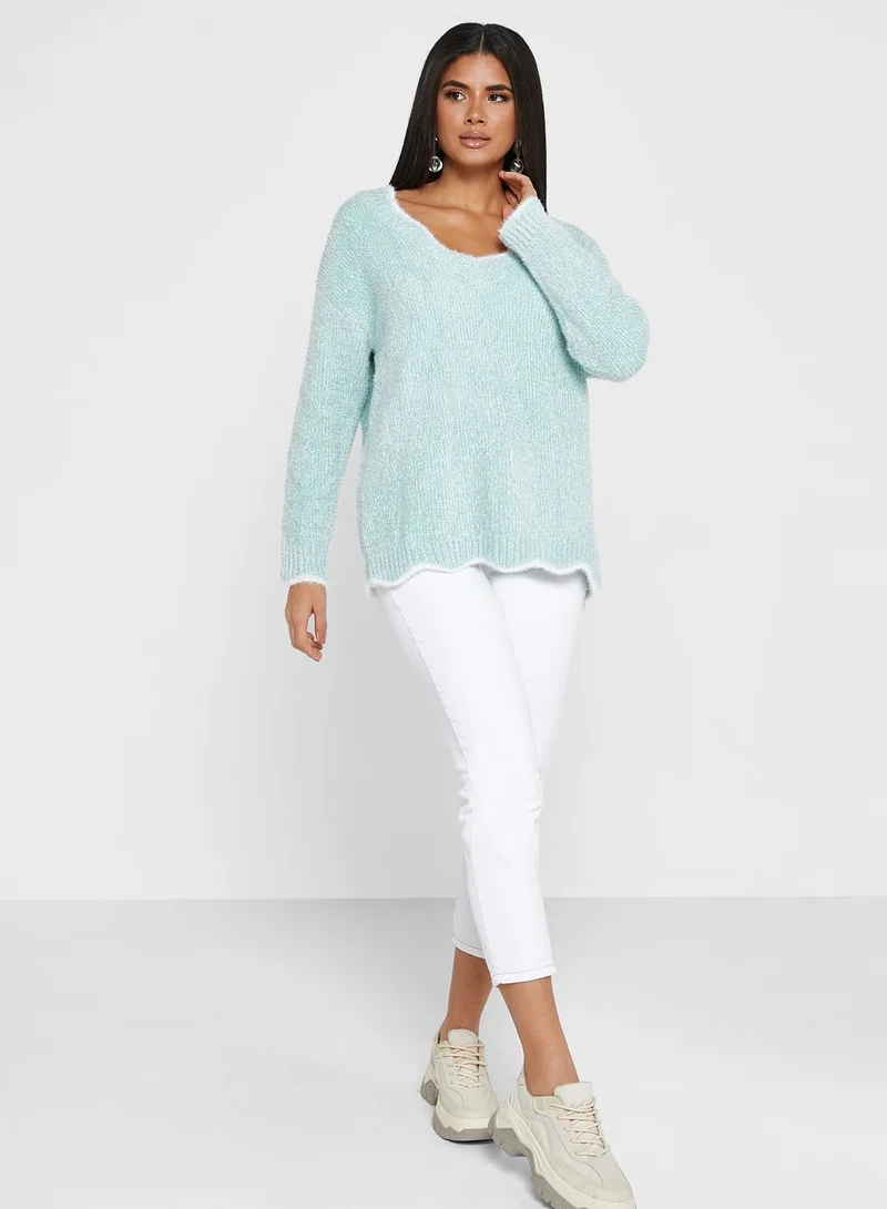 ELLA Piped Sweater