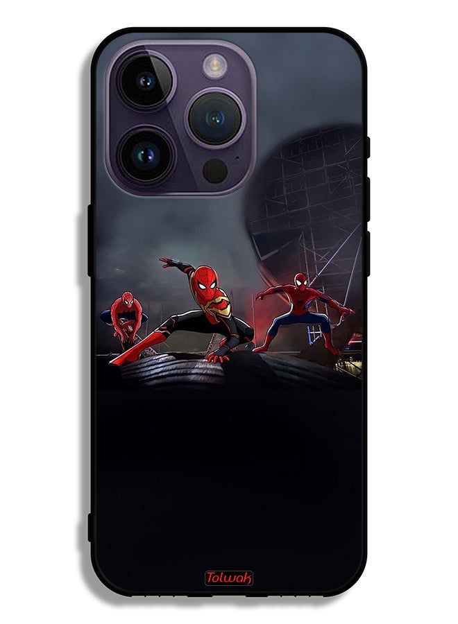 Tolwak Apple iPhone 14 Pro Protective Case Three Spiders - Image 2