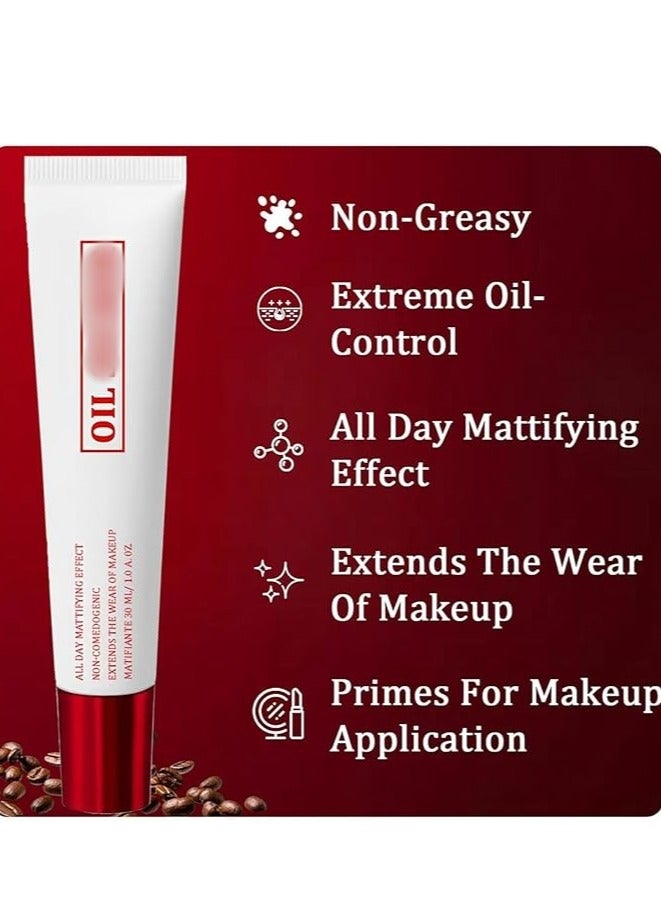 Generic Oil Control Primer, Extreme Mattifying Alkaline Primer, Oil Control Mattifying Primer, Long-Lasting Shine Control, Waterproof Makeup Base for Oily Skin 30ml  - Image 4