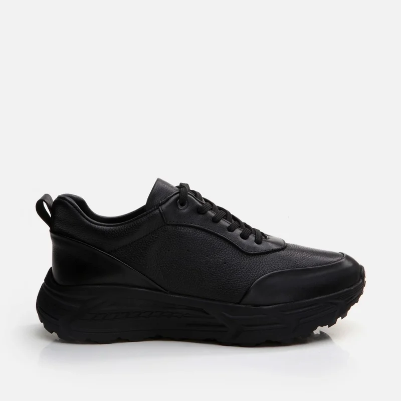 Hotiç 02AYH290180A100 GENUINE Leather Black Men's Sports Shoes