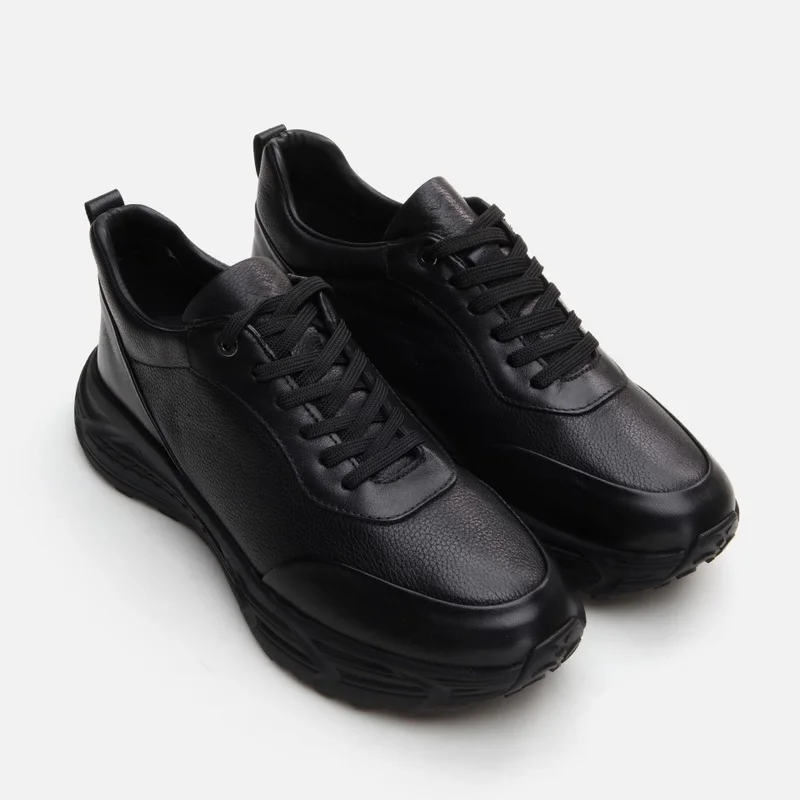 Hotiç 02AYH290180A100 GENUINE Leather Black Men's Sports Shoes