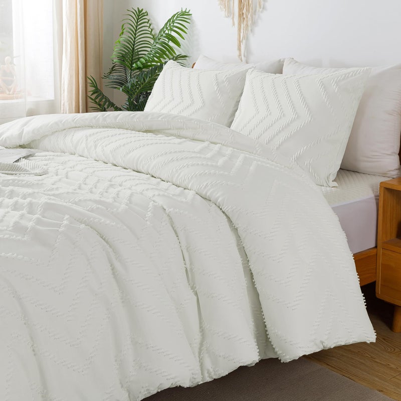 Litanika Litanika Ivory Full Comforter Sets  Lightweight Fluffy Bedding Comforter Sets for Bed  3 Pieces Down Alternative Comforter Bed Set Gift Choice (79x90Inches  1 Comforter and 2 Pillow Shams)  - Image 3