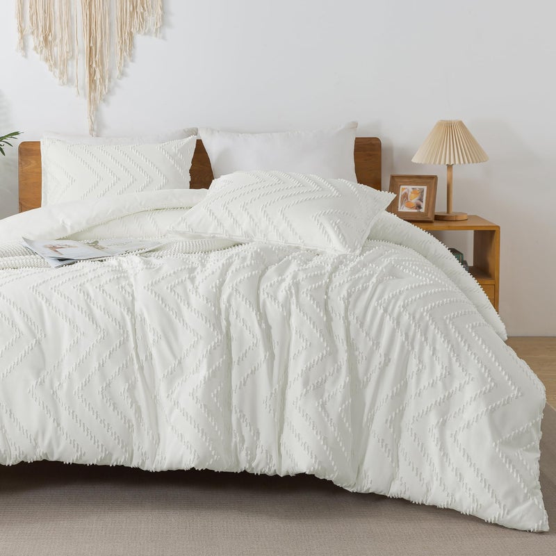 Litanika Litanika Ivory Full Comforter Sets  Lightweight Fluffy Bedding Comforter Sets for Bed  3 Pieces Down Alternative Comforter Bed Set Gift Choice (79x90Inches  1 Comforter and 2 Pillow Shams)  - Image 2