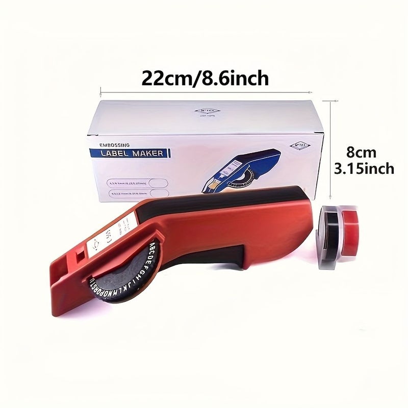 ملصق بديل لآلة صنع الملصقات Motex E5500 E 505 متوافق مع شريط 9 و12 مم، يستبدل 1610 و12965 و1880، باللون الأحمر. - Image 4